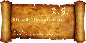 Kisszély Zoltán névjegykártya