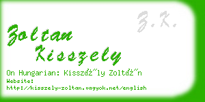 zoltan kisszely business card